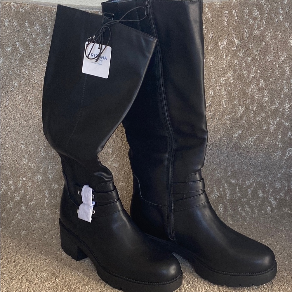 Arizona Jean Company Black Combat Moto Boots